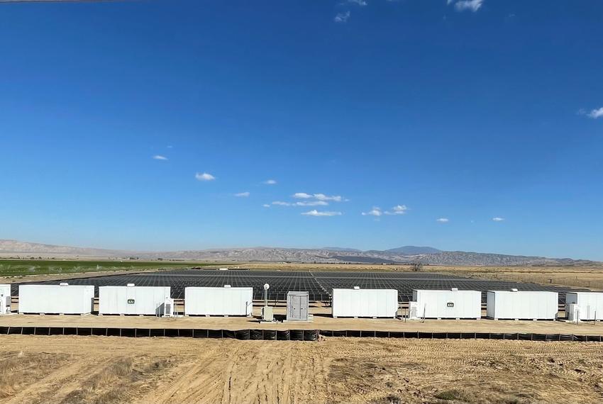 580 EV battery packs are deployed in B2U’s SEPV Cuyama energy storage project in Santa Barbara County, Calif. The system charges from on-site solar and from the grid.