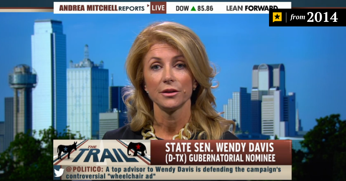 Video In Msnbc Interview Davis Defends Wheelchair Ad The Texas Tribune