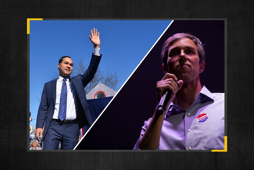 Former Housing and Urban Development Secretary Julián Castro (left) and former U.S. Rep. Beto O'Rourke.