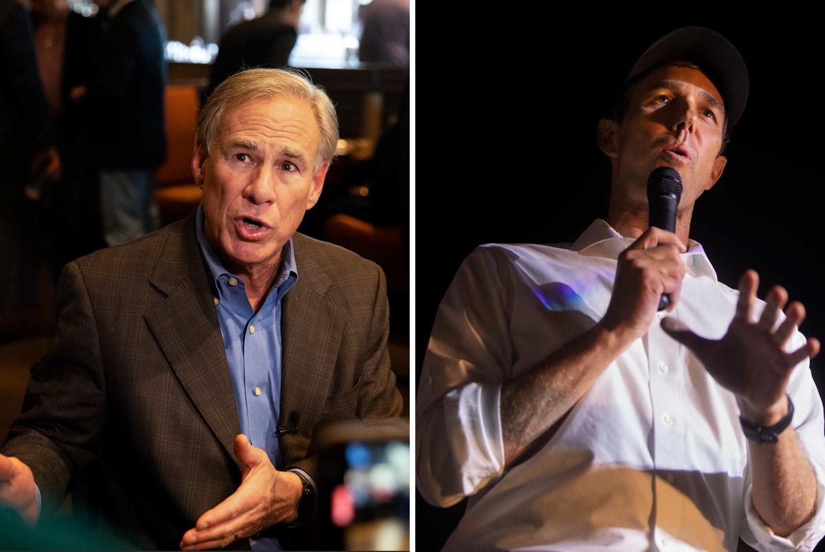 Gov. Greg Abbott, left, and democratic gubernatorial candidate Beto O’Rourke are major contenders for the upcoming governor race in Texas.