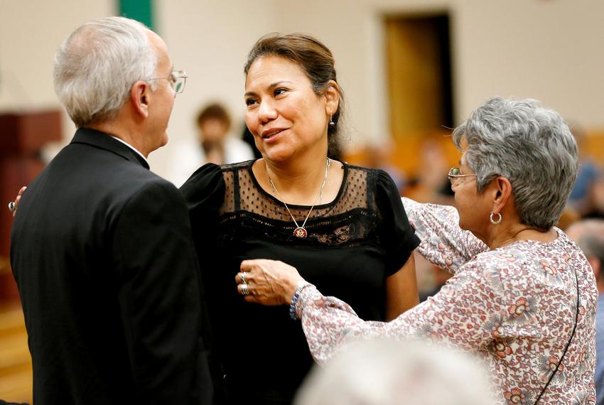 U.S. Rep. Veronica Escobar, D-El Paso, is one of the keynote speakers at "Standing Against Fear" hosted by El Paso Interreligious Sponsoring Organization (EPISO)/ Border Interfaith, on Thursday, Aug. 8, at St. Paul's Catholic Church in El Paso. The gathering was intended to help attendees "grieve and rebuild the bonds of trust to overcome fear and hate."