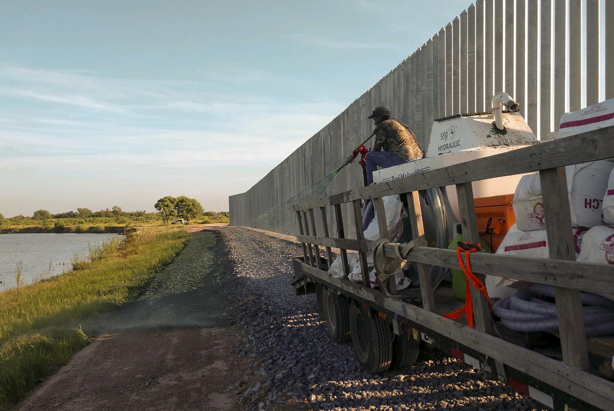 Fisher Industries has installed a 10-foot-wide road made with rocks to help address erosion issues while allowing access by Border Patrol agents.