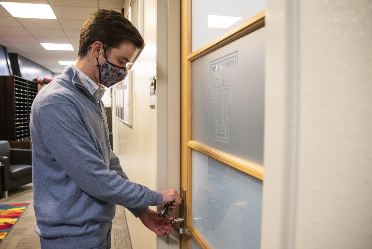 Klay Davis is a senior animal science major and a member of student government at Texas Tech University. Davis is pictured in Lubbock on Nov. 9, 2020.