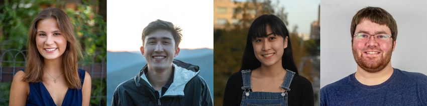 A photo collage of our incoming Spring Fellows. From left: Ashley Miznazi, Jacob Ohara, Brooke Park, and Brady Stone.