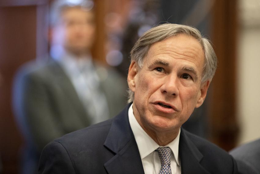 Gov. Greg Abbott briefs reporters during a press conference on a Domestic Terrorism Task Force roundtable held at the capitol on Jan. 7, 2020.