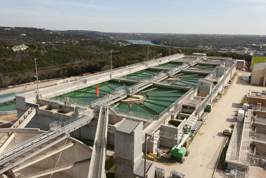 Austin's Ullrich water treatment plant off of Westlake Drive in west Austin on March 2, 2005.