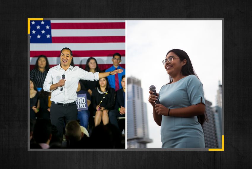 Former housing secretary Julian Castro, left, has endorsed Jessica Cisneros as the Democratic candidate for Texas’ 28th Congressional District. Cisneros is challenging U.S. Rep. Henry Cuellar, D-Laredo.