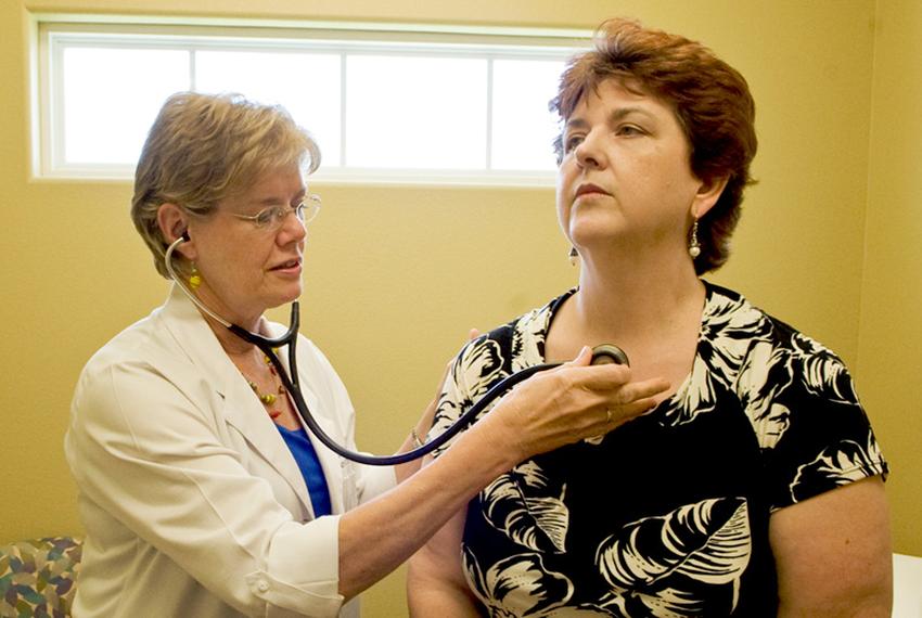 Family nurse practitioner Jean Gisler at her office in Victoria, Texas.