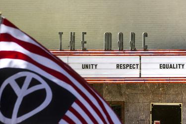 Protesters gathered June 10 at the Hays County Courthouse in San Marcos to denounce police brutality and the death of George Floyd.