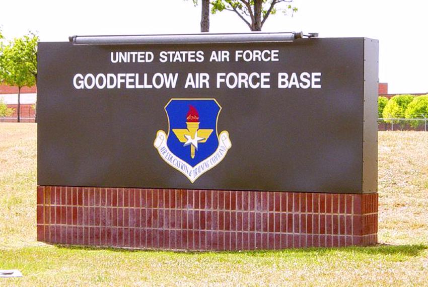 The Goodfellow Air Force Base in San Angelo, Texas.