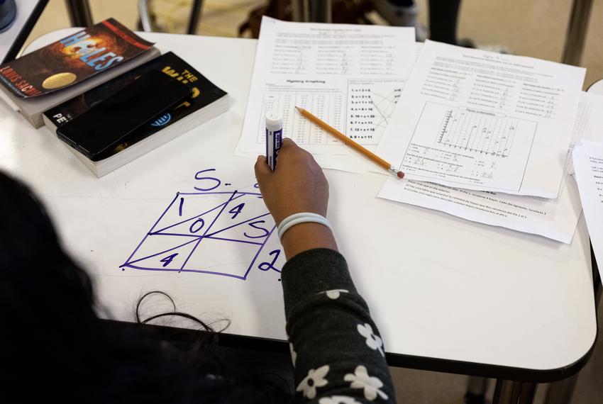 Austin Voices for Education and Youth, hosts a summer camp at the Dobie Middle School for students that attend the three Austin ISD schools at risk of closure. July 23, 2025.