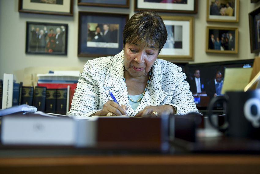 U.S. Rep. Eddie Bernice Johnson, D-Dallas, in her Washington, D.C. office on July 18, 2018.