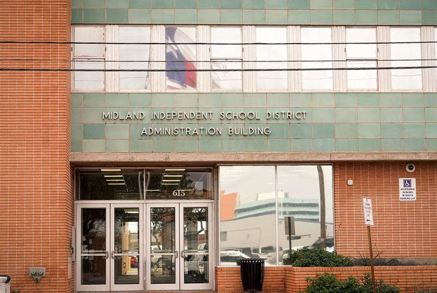 Here stands the Midland Independent School District Administration Building on October 7, 2025 in Downtown Midland, Texas.
