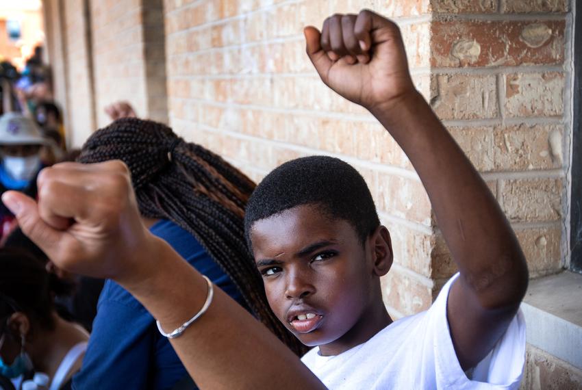 Johnathan Whitworth, 8, participated in the Black Austin Rally & March For Black Lives  with more than 5,000 people in June.