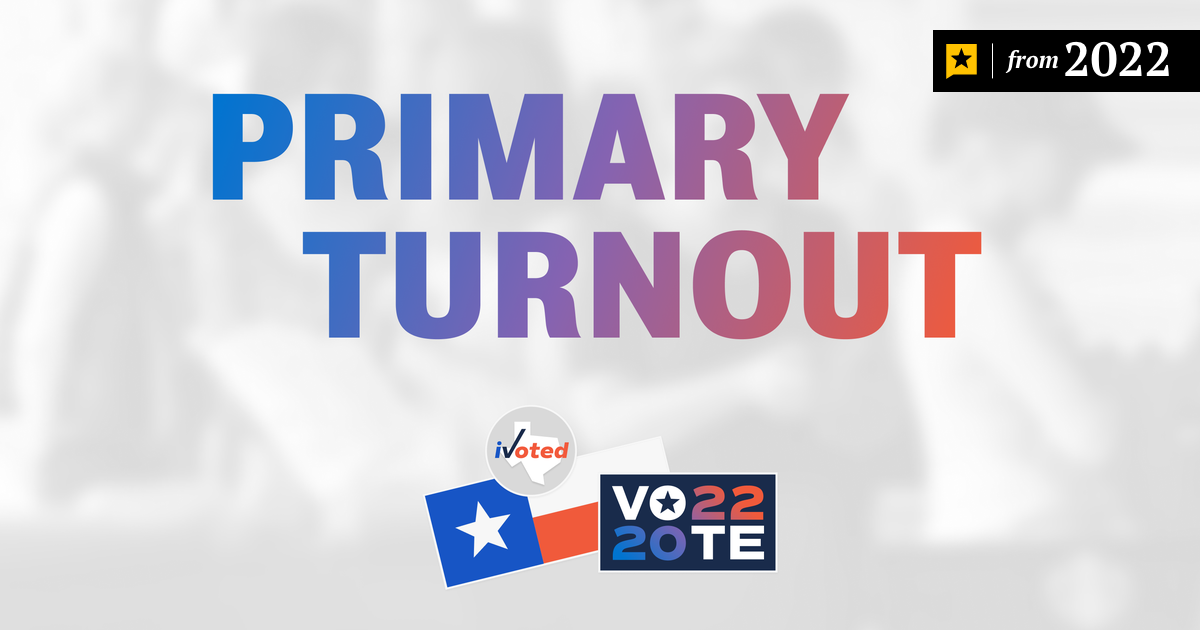 Texas voter turnout in primary elections is typically low. Here’s why