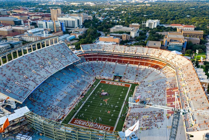 Darrell K Royal-Texas Memorial Stadium roughly 20 minutes before kickoff on Sept. 12, 2020.