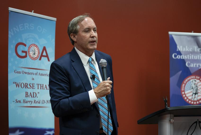 San Antonio, Texas June 15, 2018:  Action on Friday at the second day of the Texas Republican Convention in San Antonio as Attorney General Ken Paxton speaks to the Gun Owners of America assembly.