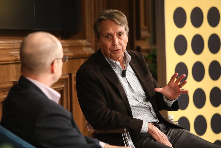 Southwest Key CEO Juan Sanchez talks to Tribune investigative reporter Jay Root at the Texas Tribune Festival on Sept. 29, 2018.