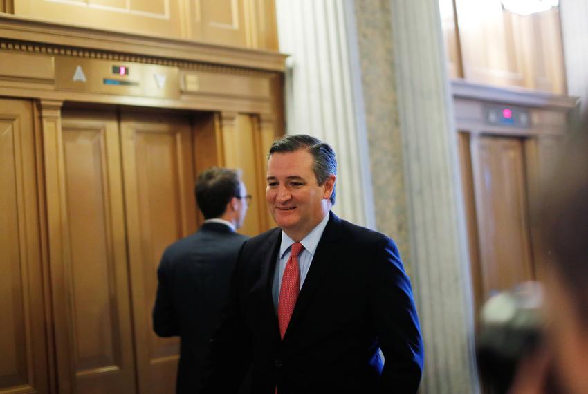 U.S. Sen. Ted Cruz heads to the U.S. Senate for the Senate confirmation vote on the Supreme Court nomination of Judge Brett Kavanaugh at the U.S. Capitol in Washington, D.C., on Oct. 6, 2018.