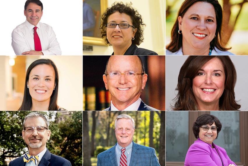 Some of the LGBTQ Texas candidates running for public office in 2018. Top row, left to right: Mauro Garza, Celia Israel and Julie Johnson. Middle row: Gina Ortiz Jones, Steven Kirkland and Shannon McClendon. Bottom row: Jeffrey Payne, Mark Phariss and Lupe Valdez. 