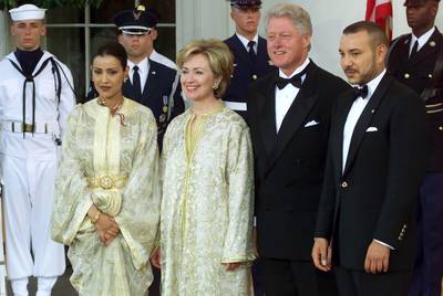 King Mohammed VI of Morocco visits the White House in June 2000. John Paul DeJoria was among the guests at a dinner honoring the sovereign.