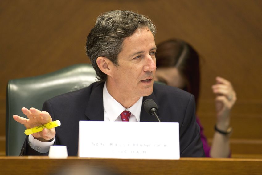 State Sen. Kelly Hancock, R-North Richland Hills, during a 2018 committee hearing.
