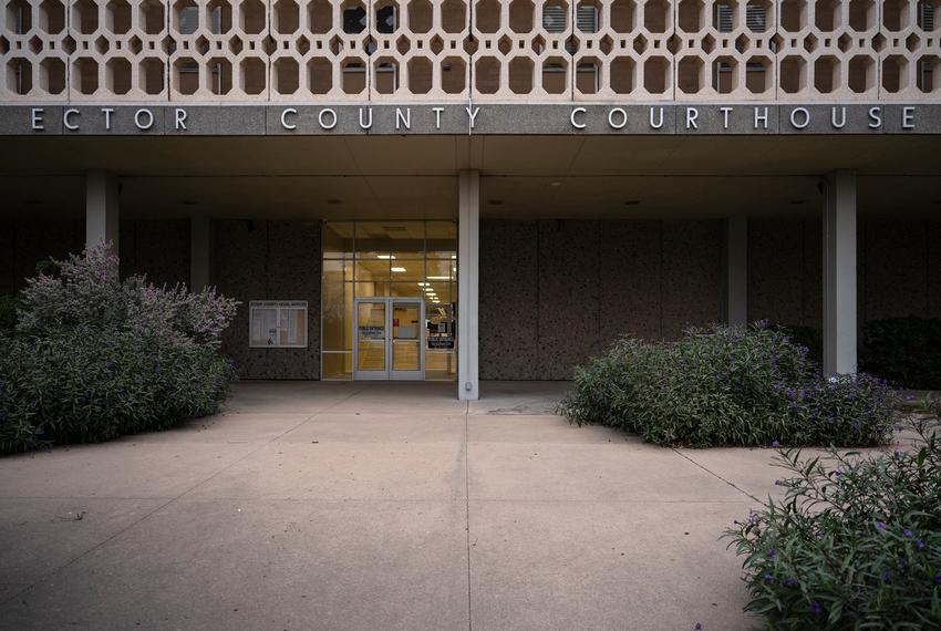 The Ector County Courthouse shortly before opening on Thursday, Nov. 7, 2024, in Odessa.