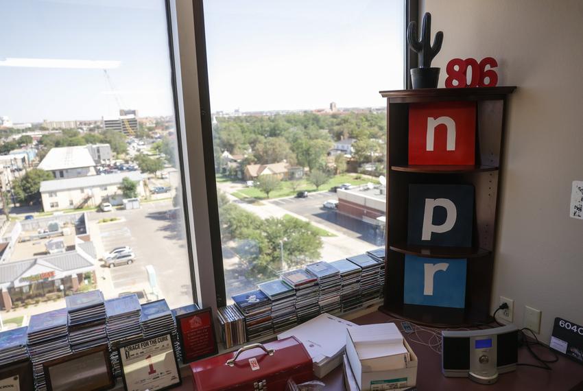 Lubbock NPR's newsroom sits six storiues high next to Texas Tech University Sept. 2, 2025.