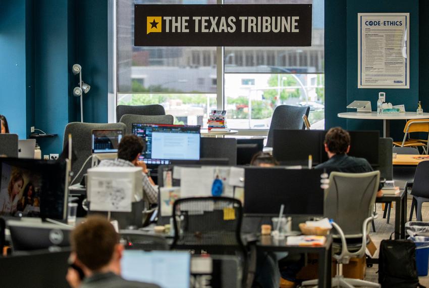 The Texas Tribune staffers work in the Austin office on July 1, 2025.  Ronaldo Bolaños/The Texas Tribune