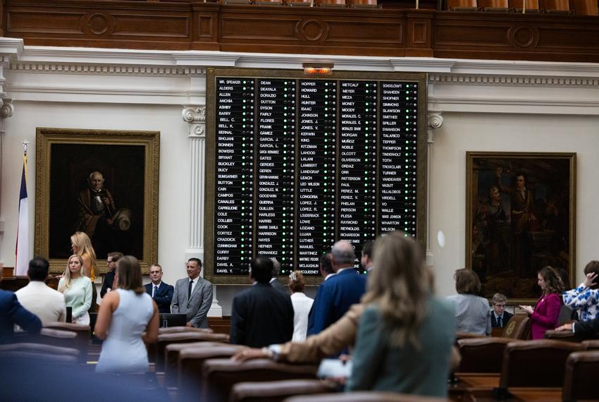 Attendance is taken on the floor of the Texas House on Aug. 18, 2025, two weeks after democrats walked out during the middle of the special session.