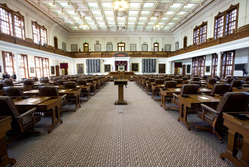 The Texas House of Representatives chamber on Nov. 20, 2018.