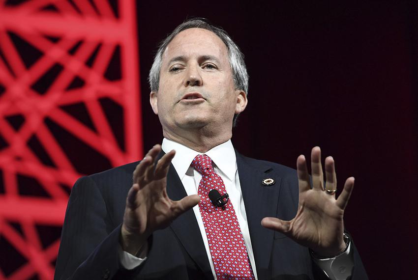 Texas Attorney General Ken Paxton testifies how his faith is getting him through his recent legal woes during a speech to a gathering at the Republican Party of Texas gathering in Dallas May 14, 2016.