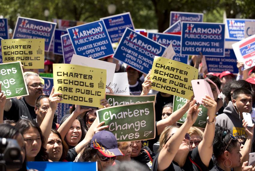 Advocates showed their support for charter schools during an April 29, 2015, rally at the Texas Capitol.