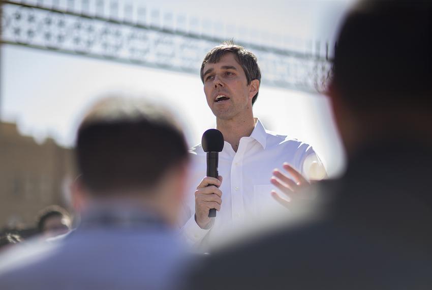 U.S. Rep. Beto O’Rourke announced his bid to run for U.S. Senate while speaking to supporters in El Paso on March 31, 2017. 