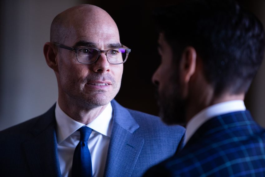 Speaker Dennis Bonnen in the House Chamber on March 27, 2019, the day the House will take up HB1, the 2020-21 budget plan.