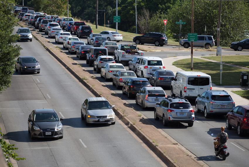 Traffic on Lamar Boulevard in downtown Austin on June 22, 2017.