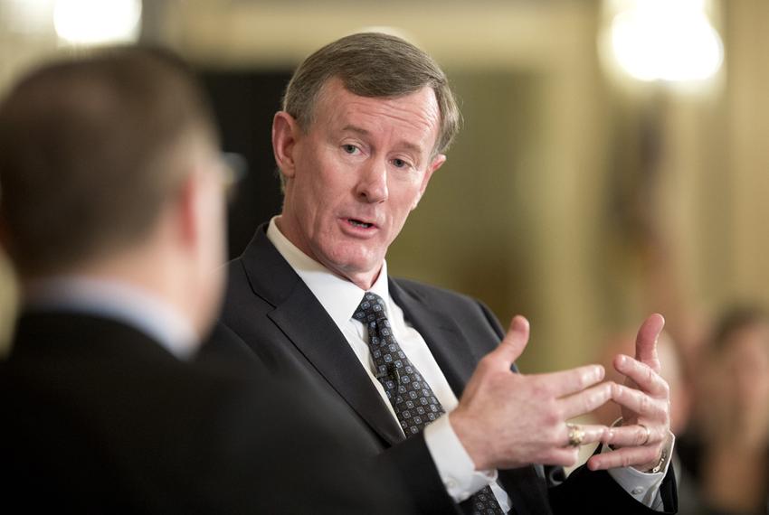 Chancellor Adm. William McRaven discusses his vision for the UT System at TTEvents on Feb. 5, 2015.