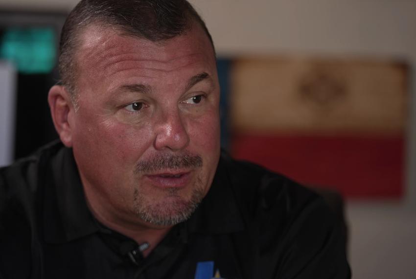 Frazier speaks during an interview at his office.