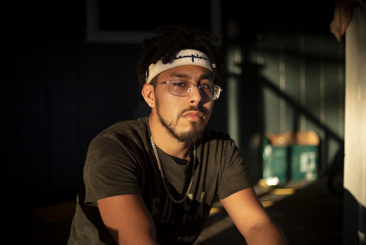 Jose Arturo Villalon, also known as “JAA”, outside of his home in Mission. JAA was stopped for violating a curfew order in Hidalgo county in April, during the COVID-19 pandemic. Dec. 6, 2020.