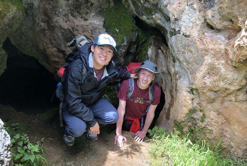 From left, Jonathan Du and Dan West during their trip in Peru. Du is currently stuck in Peru as a result of border closures from the recent COVID-19 outbreak.