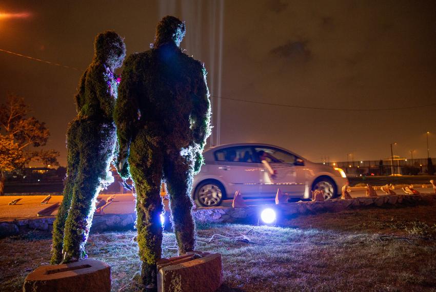 The Luminaria Remembrance Drive-thru vigil at Ascarate Park, El Paso. Aug. 2, 2020.