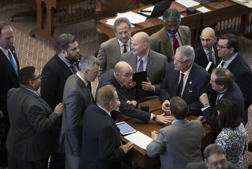 State Rep. Dennis Bonnen, R-Angleton, leads a discussion on House Bill 501, an ethics bill, on May 3, 2017. The bill passed, 147-0.