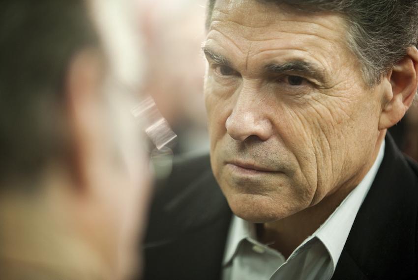 Gov. Rick Perry at a campaign stop in Osceola, Iowa, on Dec. 27, 2011.