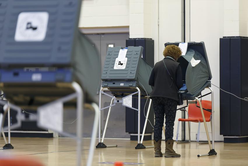 Voters at the polling place inside the Metropolitan Multi-Service Center in Houston on Tuesday, Nov. 3, 2020.