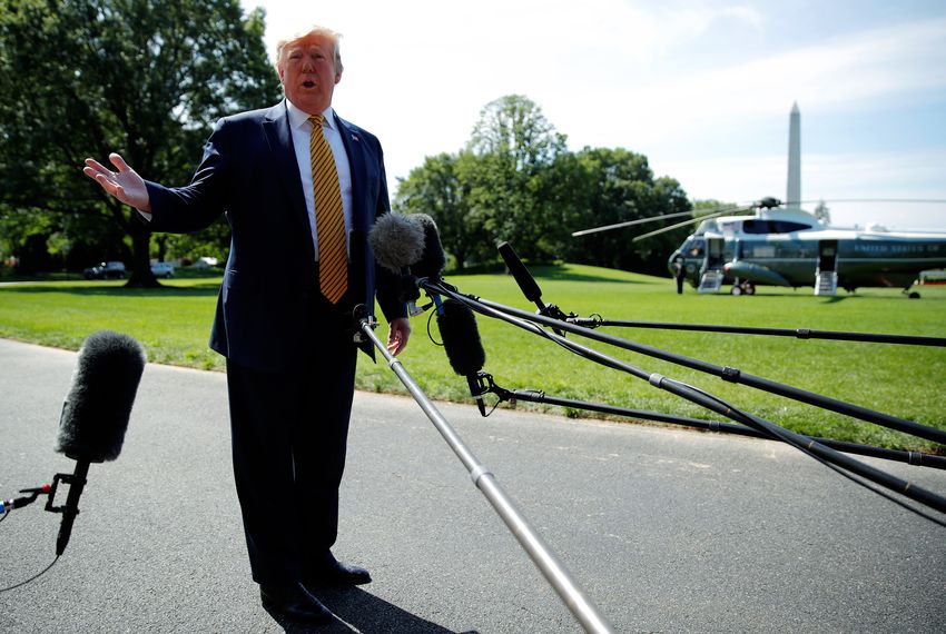 U.S. President Donald Trump spoke to the media as he departed for Camp David from the White House on Saturday. He said he is delaying Immigration and Customs Enforcement raids in cities across the country, including Houston.