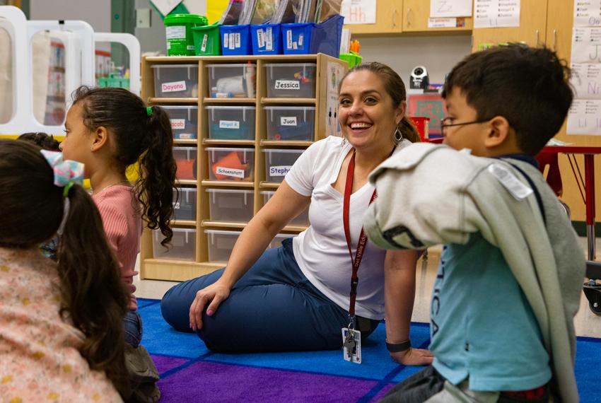 Michelle Cardenas smiles while checking in on Alejo's classroom on Apr. 21, 2022. “[For a while] It's been like this ongoing process of different teachers in the other pre-K classrooms," Cardenas said. "So I haven't had a true team in many years. And it's like, every time it's a new teacher, it's like, I spend all this time training and prepping them and then they go somewhere else. And then I get a new teacher in. And it's like all this time training and prepping them and then they go somewhere else. And so it's like constant - like we're constantly doing more and more work.”

NEED TO VERIFY: Cardenas said each time they hire a new teacher, it costs the district $30,000, just with all the training and prep