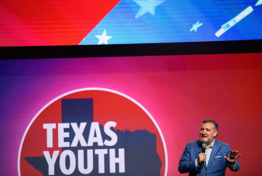 Houston, Texas: Senator Ted Cruz speaks during the Texas Youth Summit on September 19, 2025 in The Woodlands, Texas.