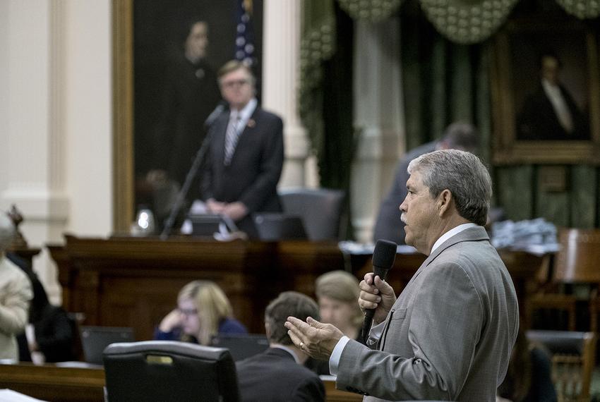 State Sen. Larry Taylor, R-Friendswood, on the floor of the Senate on Sunday, May 21, 2017.