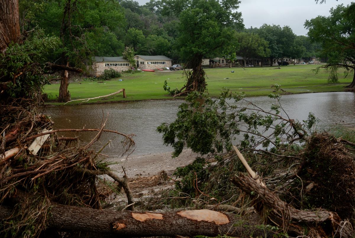Camp Mystic along the banks of the Guadalupe River in Hunt on July 5, 2025.