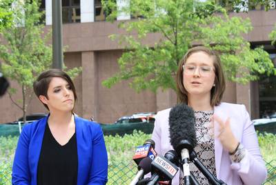 Stacy Bailey, left, has sued Mansfield Independent School District alleging that it discriminated against her based on her sexual orientation.
